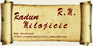 Radun Milojičić vizit kartica